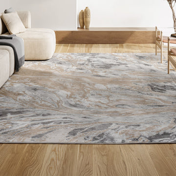 Swirl Marbled Abstract Area Rug